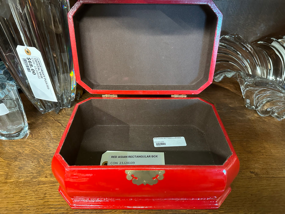 RED ASIAN RECTANGULAR BOX