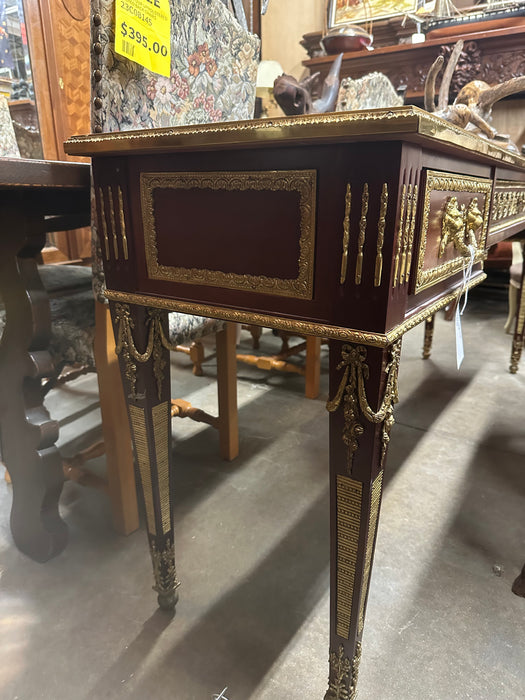 LOUIS XVI LEATHER TOP CONSOLE-NOT OLD
