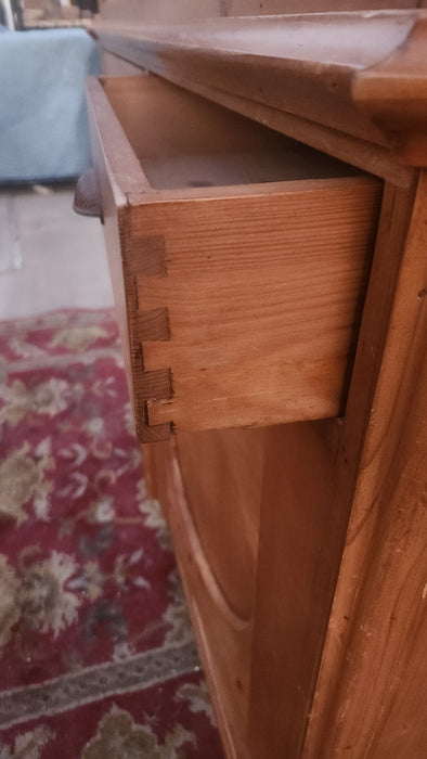 PINE CUPBOARD WITH ROUND PANELS