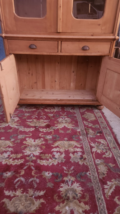 PINE CUPBOARD WITH ROUND PANELS