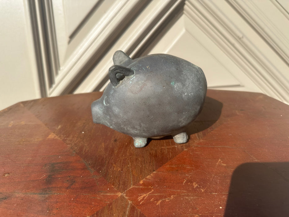 1985 BRASS AMERICAN PIGGY BANK