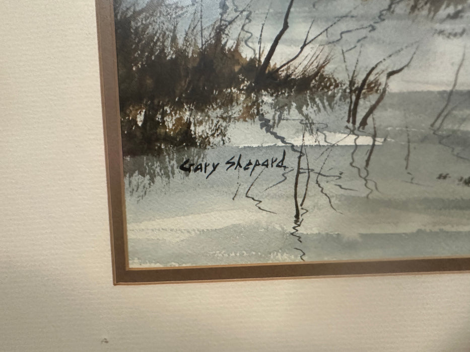WATER COLOR PAINTING OF TREES BY GARY SHEPARD