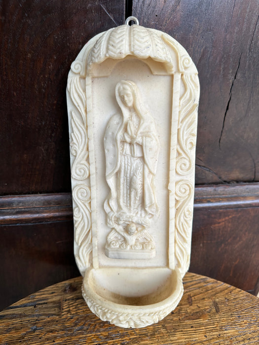 RESIN MARY HOLY WATER FONT