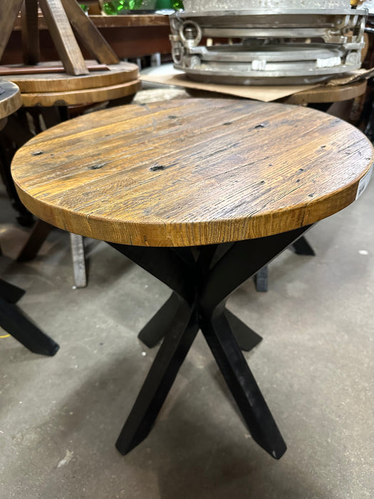 OAK WOOD ROUND LAMP TABLE