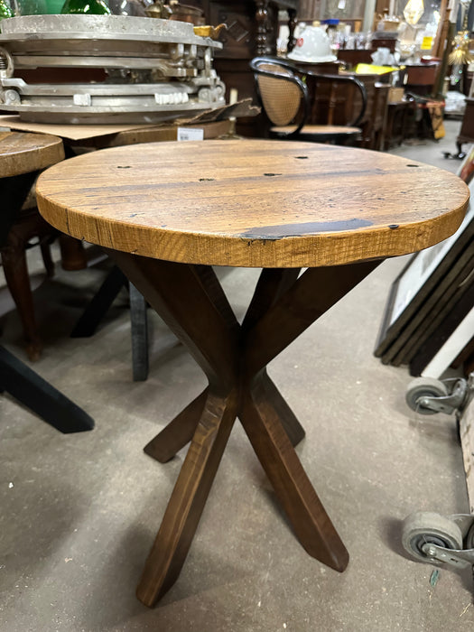 OAK WOOD ROUND LAMP TABLE