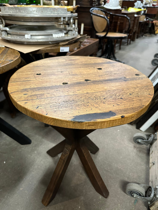 OAK WOOD ROUND LAMP TABLE