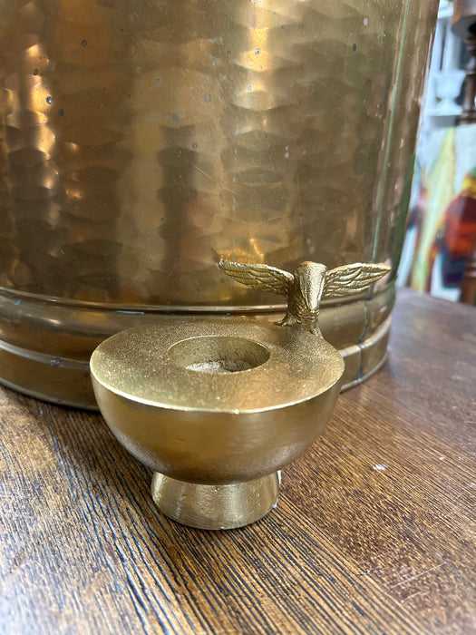 SMALL MODERN GOLD CANDLE HOLDER