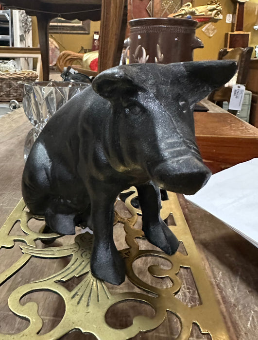 BLACK CAST IRON PIGGY BANK