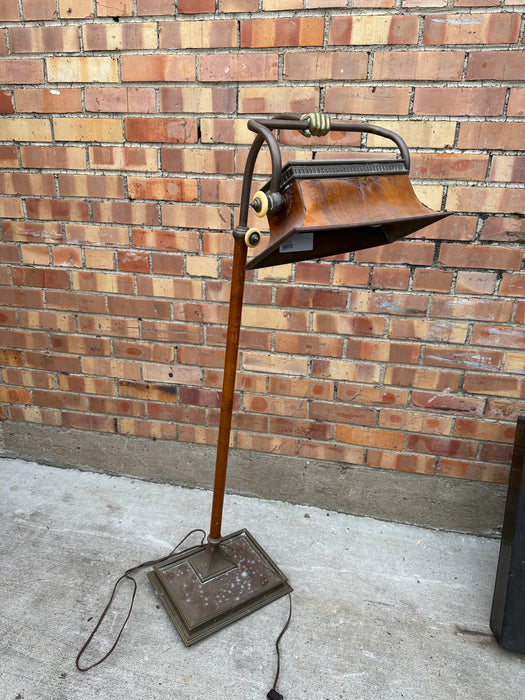 ANTIQUE LAMP WITH HAND AS FOUND