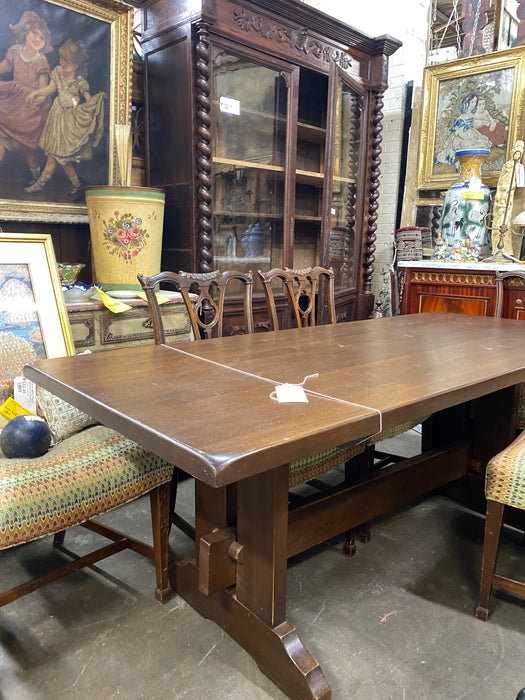 DARK OAK TRESTLE TABLE