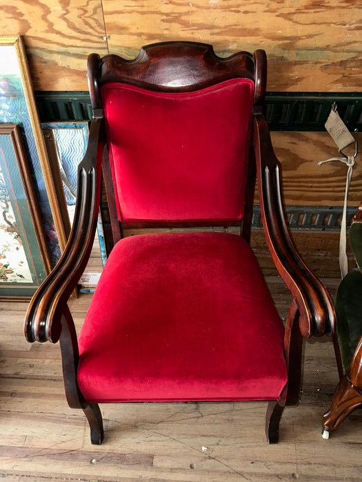 EMPIRE 1920S UPHOLSTERED ARM CHAIR