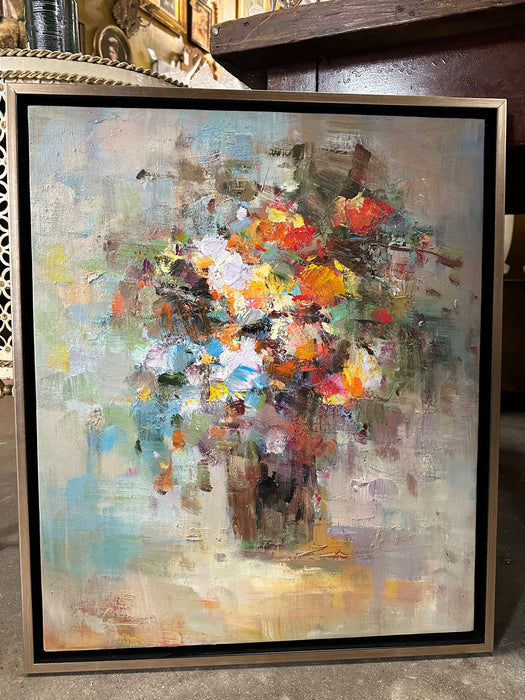 ABSTRACT FLORAL PAINTING