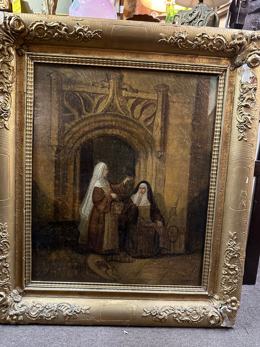 PAIR OF NUN PAINTINGS