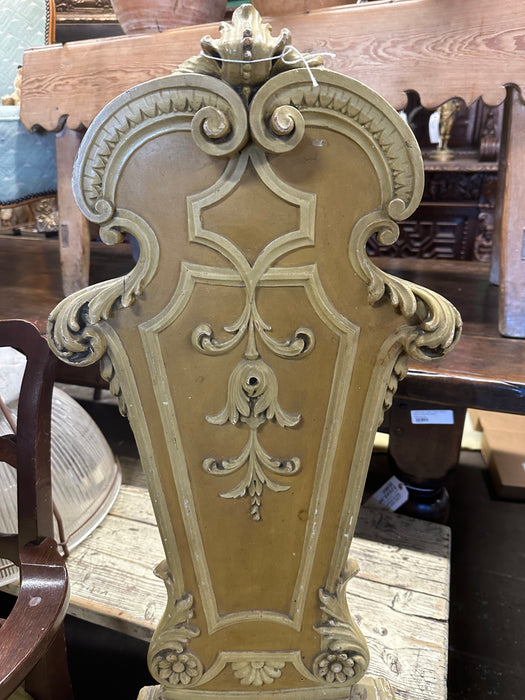 CARVED AND PAINTED ITALIAN HALL CHAIR