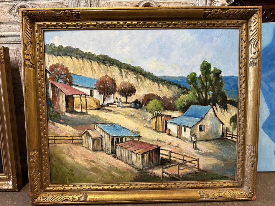 SAN ANTONIO RANCH OIL PAINTING BY HARDY MARTIN