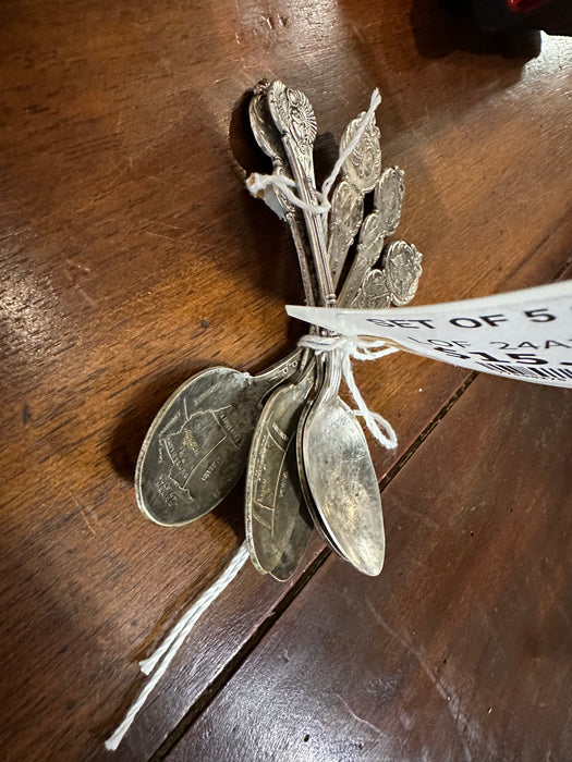 SET OF 5 SOUVENIR SPOONS