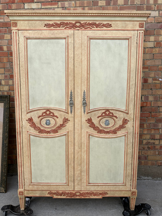 SMALL LOUIS XVI STYLE ARMOIRE NOT OLD PAINTED