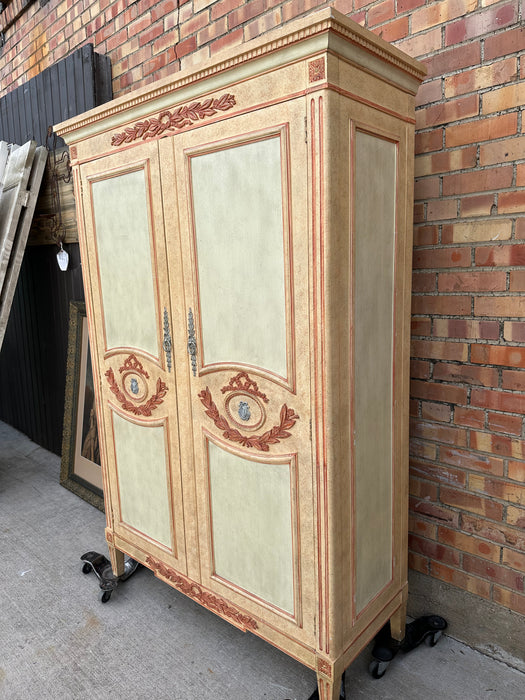 SMALL LOUIS XVI STYLE ARMOIRE NOT OLD PAINTED