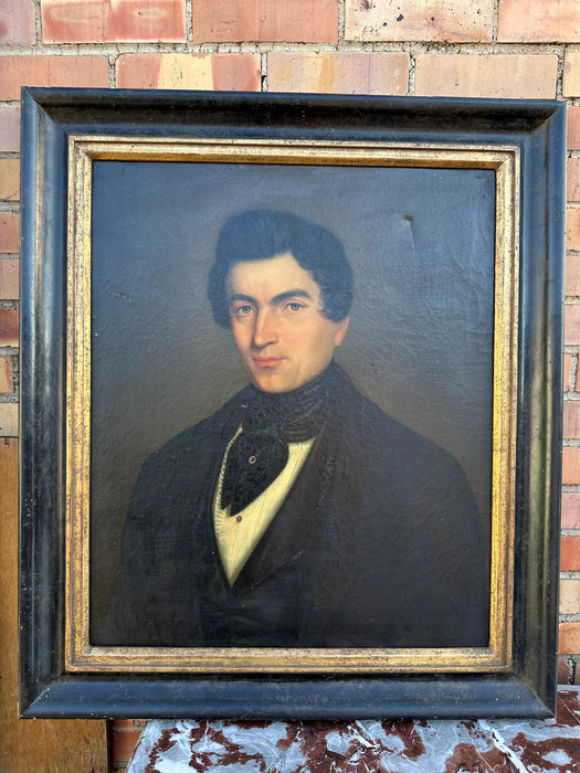 FRAMED OIL PAINTING OF A HANDSOME YOUNG MAN