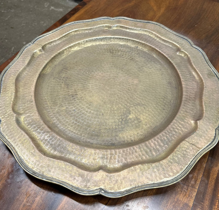 HAMMERED COPPER AND BRASS TRAY