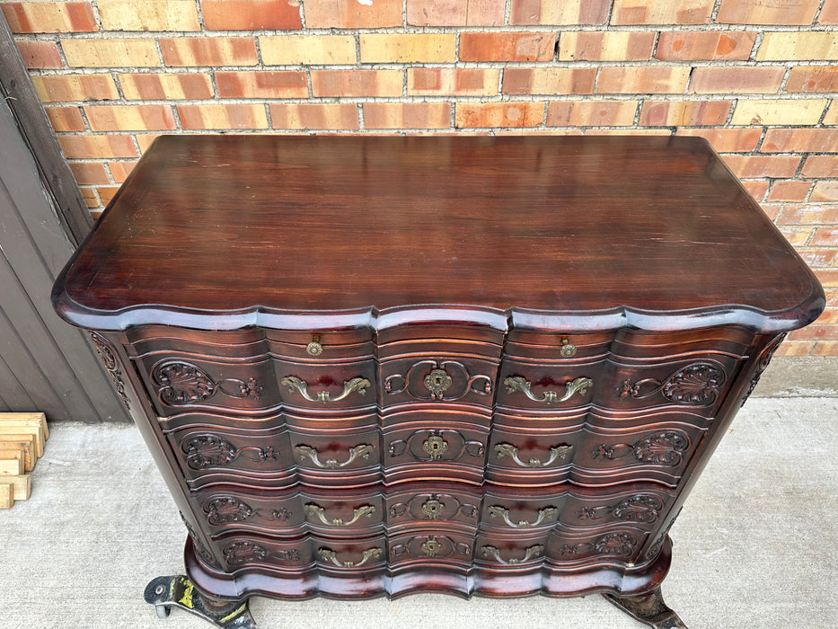 SHELL CARVED FRENCH CHEST