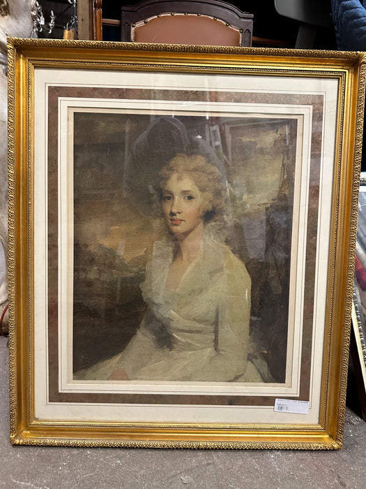 GOLD FRAMED PRINT OF WOMAN