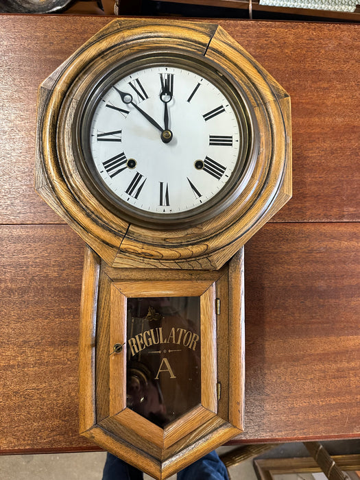 WALNUT REGULATOR WALL CLOCK