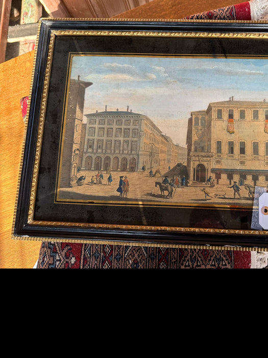 ENGLISH PRINT OF FLORENCE ITALY IN BLACK FRAME