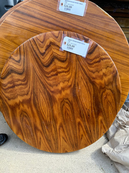 SMALL ROUND WOOD TABLE TOP