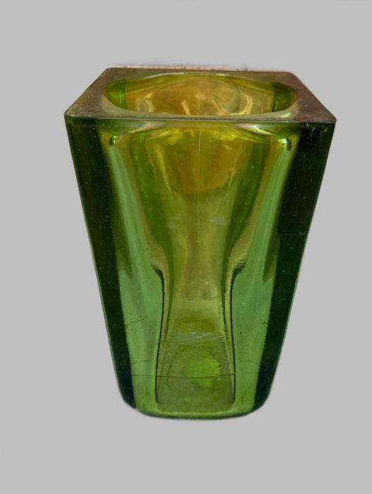 MODERN GREEN GLASS VASE