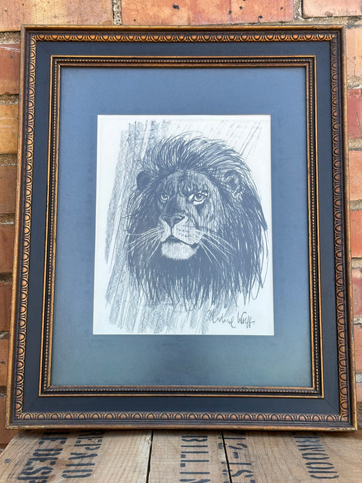 LION PENCIL DRAWING BY WOLF