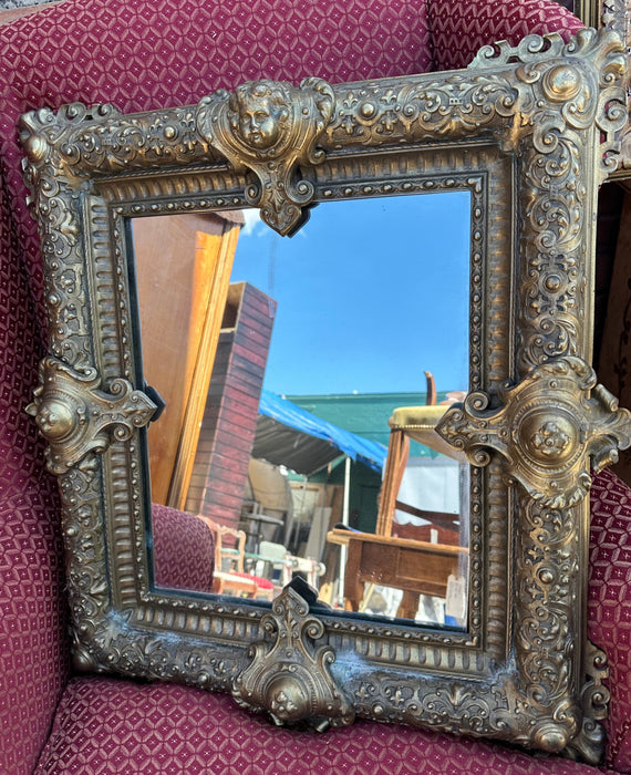 BRONZE FRAMED MIRROR WITH CHEURBS