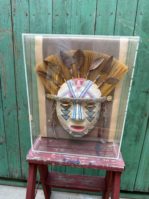 MIXED MEDIUM MASK  IN LUCITE CASE