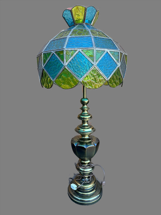 STIFFEL LAMP WITH GREEN SHADE