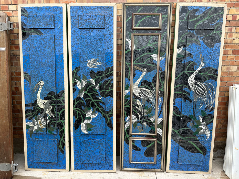 SET OF MOZAIC BIRD PANELS