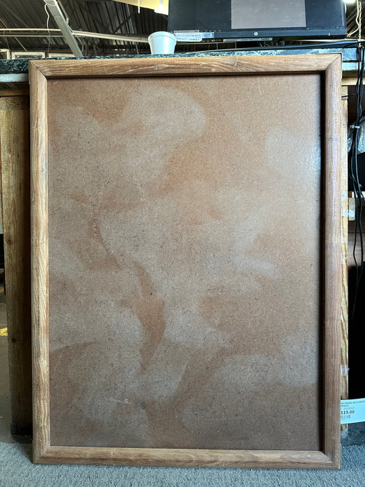 TEAK FRAME WITH BRASS CORNERS