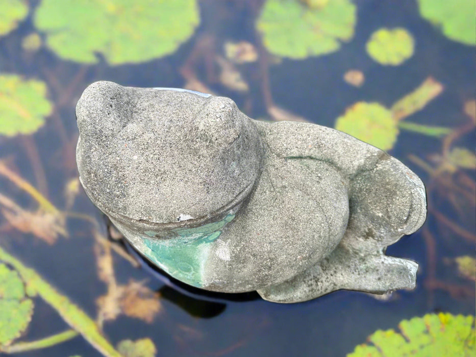 LARGE CONCRETE FROG RECLINING