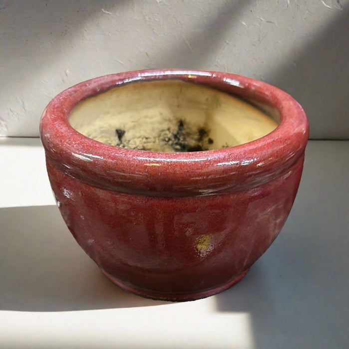 SMALL RED GLAZED PLANTER