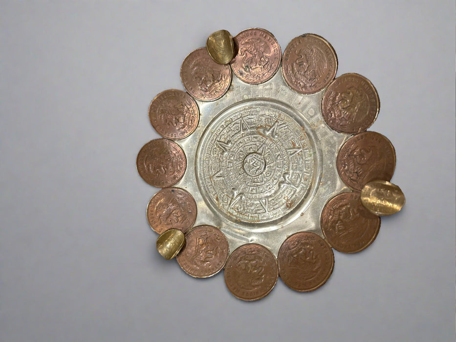 MEXICAN COINS ASH TRAY