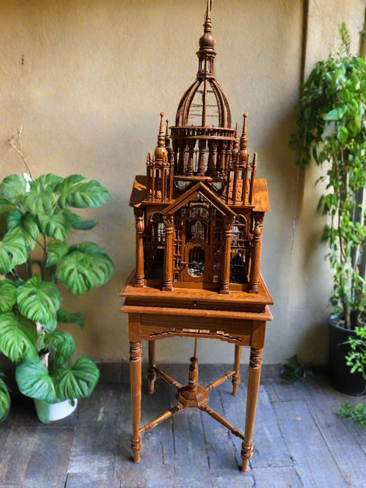 MAITLAND SMITH ORNATE BIRD CAGE ON STAND