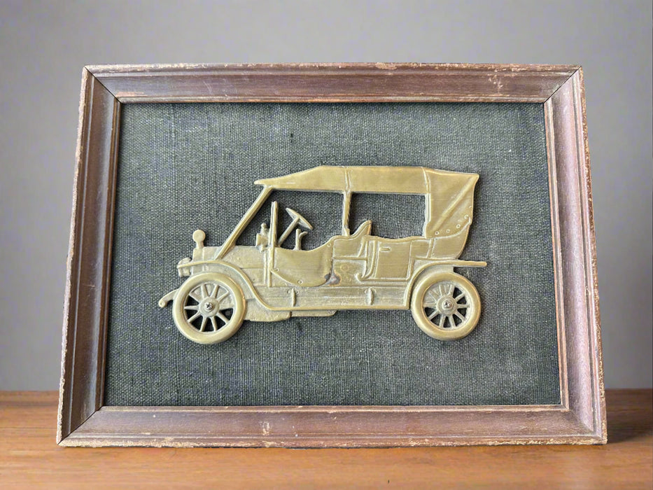BRASS CAR PROFILE IN FRAME