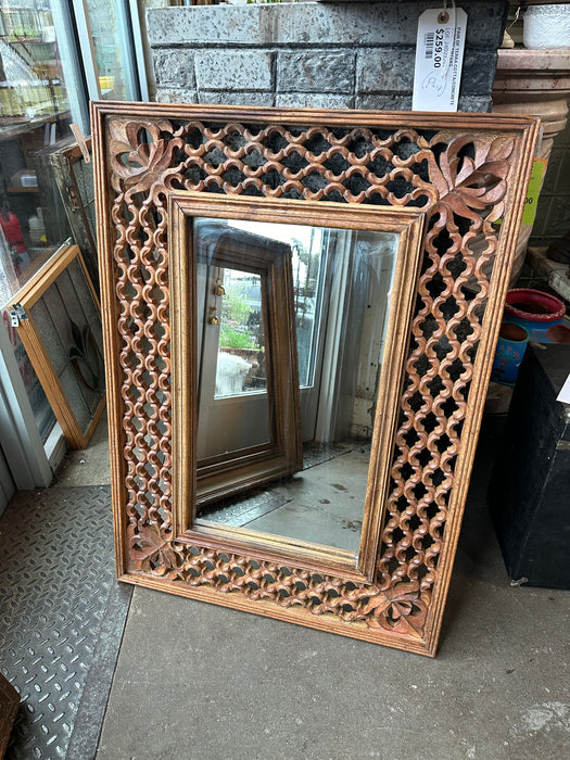 PIERCE CARVED WOOD MIRROR