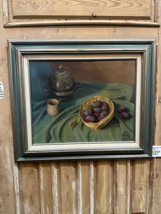 FRUIT STILL LIFE IN GOLD FRAME