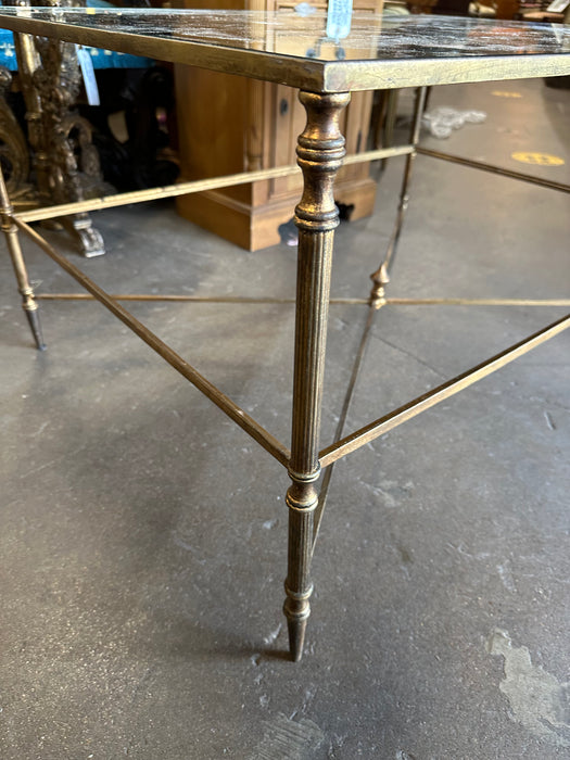 DIRECTOIRE GOLD COCKTAIL TABLE WITH MIRRORED TOP