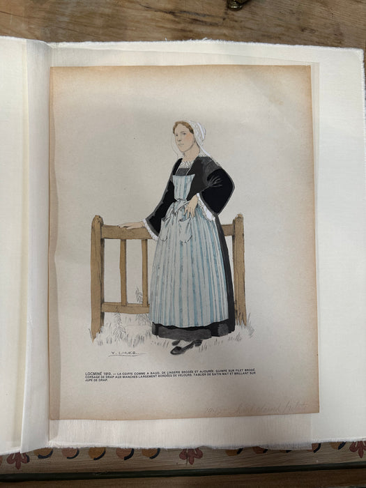 UNFRAMED HANDCOLORED FASHION ENGRAVING