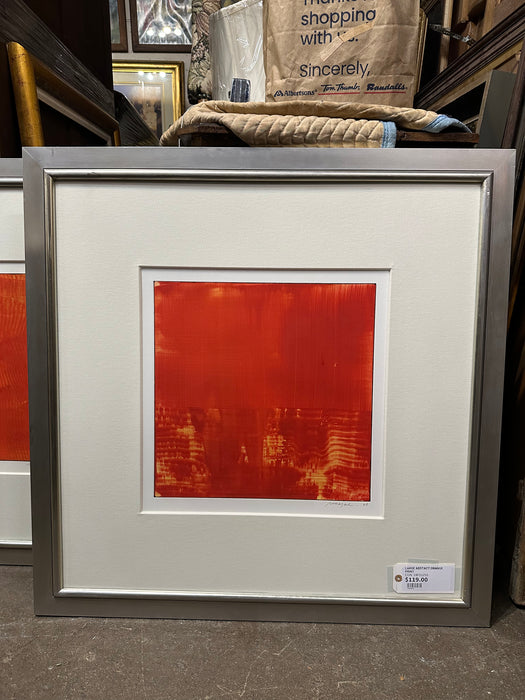 LARGE ABSTACT ORANGE PRINT