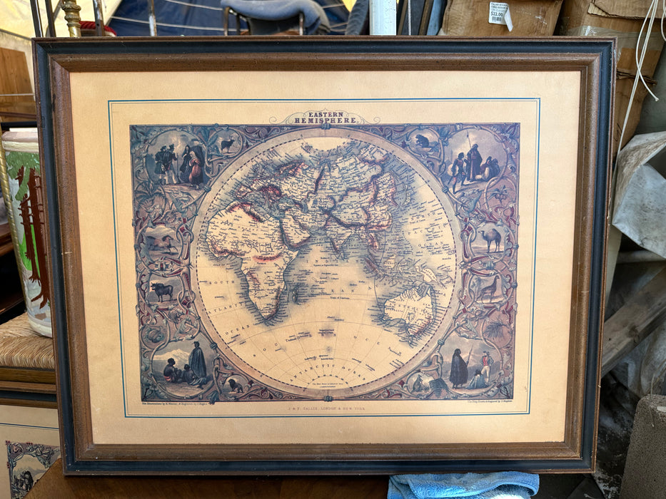 EAST HEMISPHERE MAP REPRODUCTION