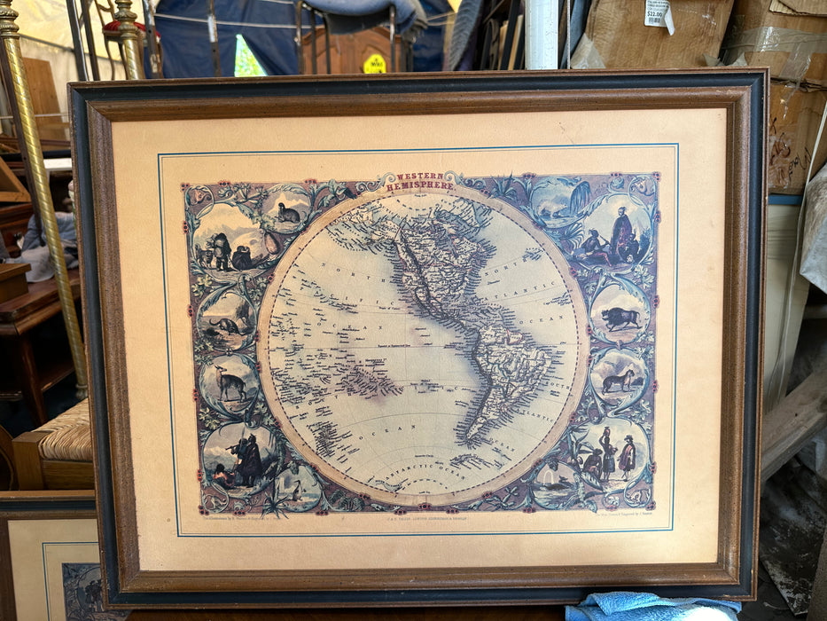 WEST HEMISPHERE MAP REPRODUCTION