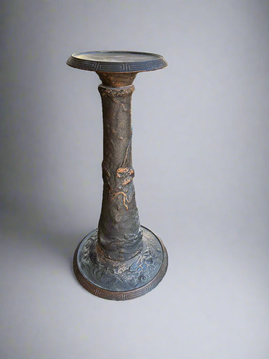 METAL JAPANESE DRAGON PEDESTAL