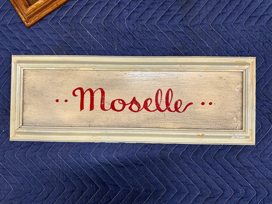 MOSELLE WOOD HAND PAINTED WINE NAME PLACQUE